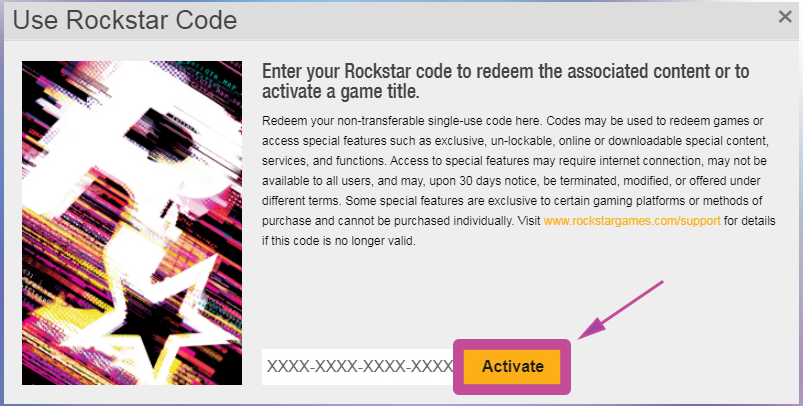 Rockstar Aktivierung per Webseite. Schritt 4